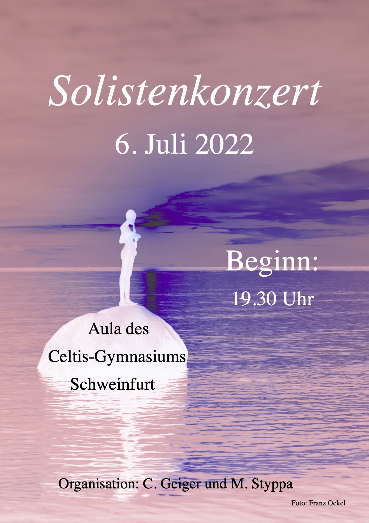 Plakat des Solistenkonzerts 2022
